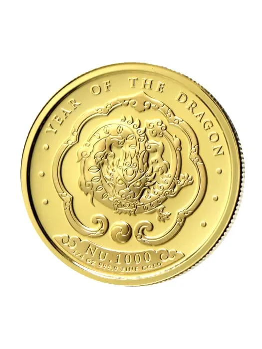 2024 1/4oz ブータン・ルナドラゴン.9999金プルーフ貨幣
