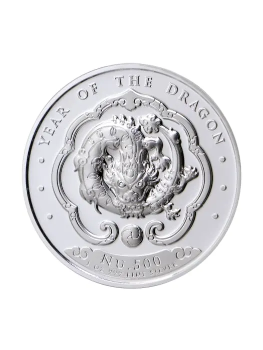 2024 1オンス ブータン・ルナドラゴン 0.999銀貨プルーフ貨幣
