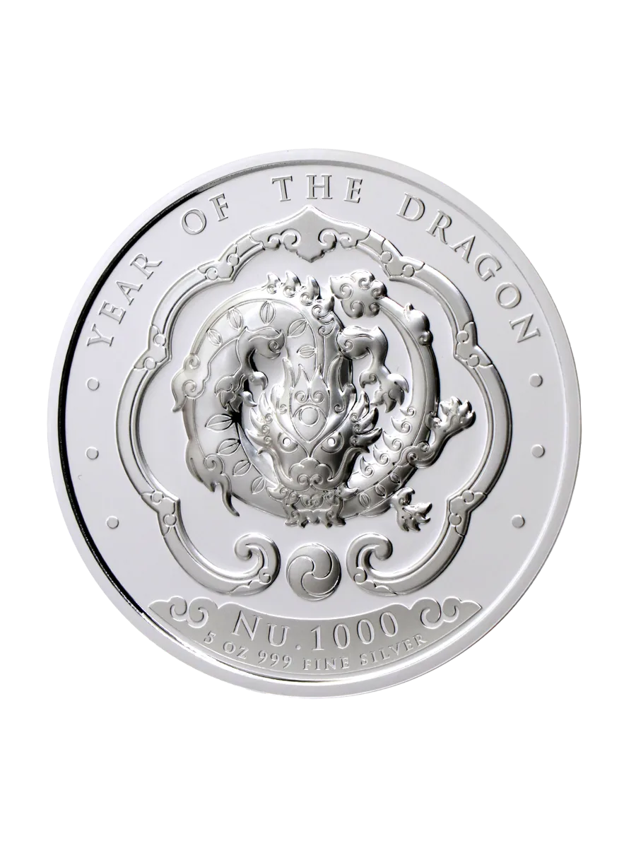2024 5オンス ブータン・ルナドラゴン 0.999銀貨プルーフ貨幣