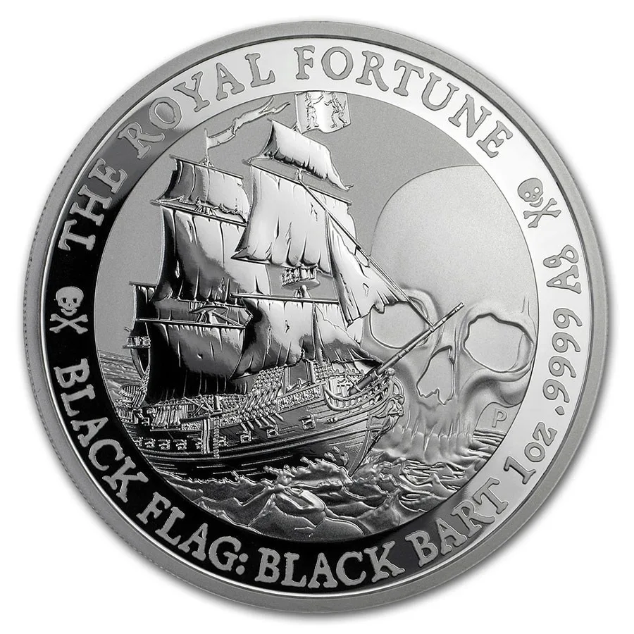2020年 1オンス ツバル黒旗 -ロイヤル・フォーチュン.9999銀貨 BU
