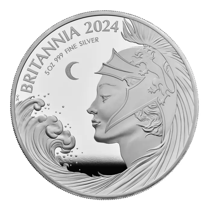 2024 5オンス グレートブリテン・ブリタニア.999銀貨プルーフ貨幣