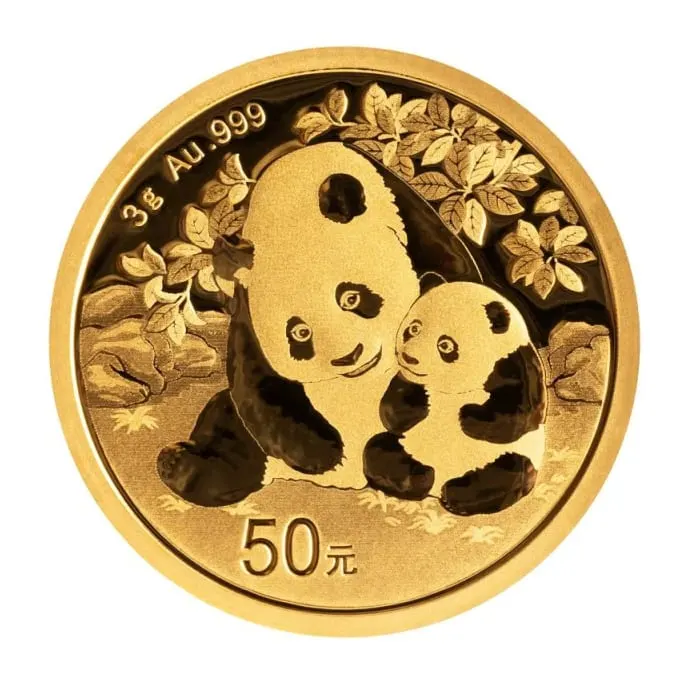 2024 3グラム中国パンダ.999金BUコイン