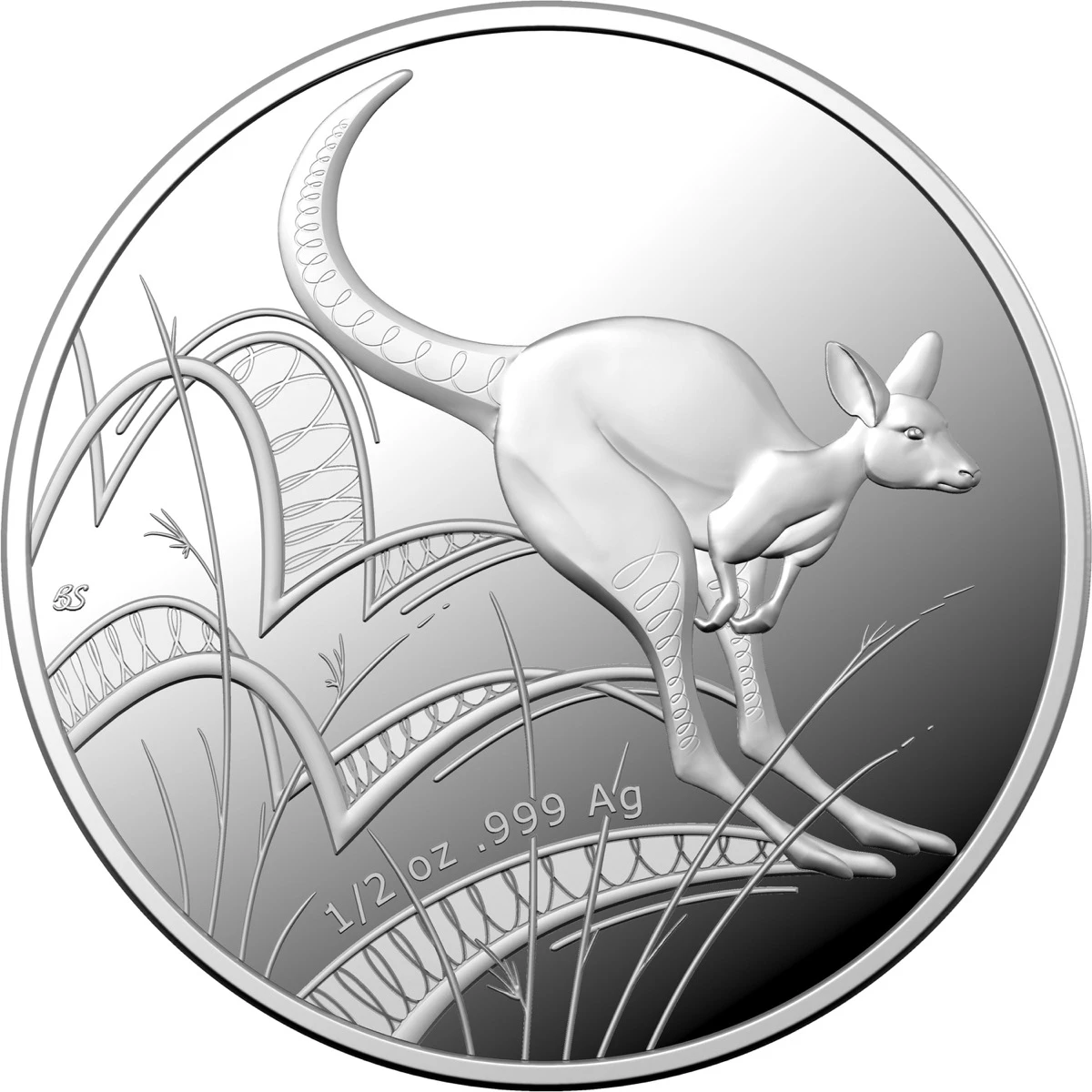 2022 1/2オンス オーストラリア・カンガルー・バウンド.999銀貨プルーフ貨幣
