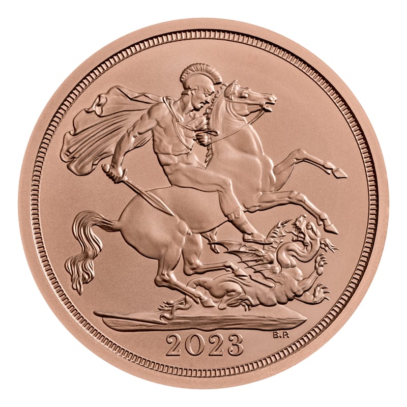 2023 7.98グラム 英国国王チャールズ3世戴冠記念 ソブリン 0.9167金貨 （2023年5月6日鋳造）