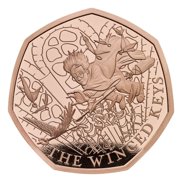 2024 15.5g 英国 ハリー・ポッター – 翼の鍵 .9167金プルーフ貨幣