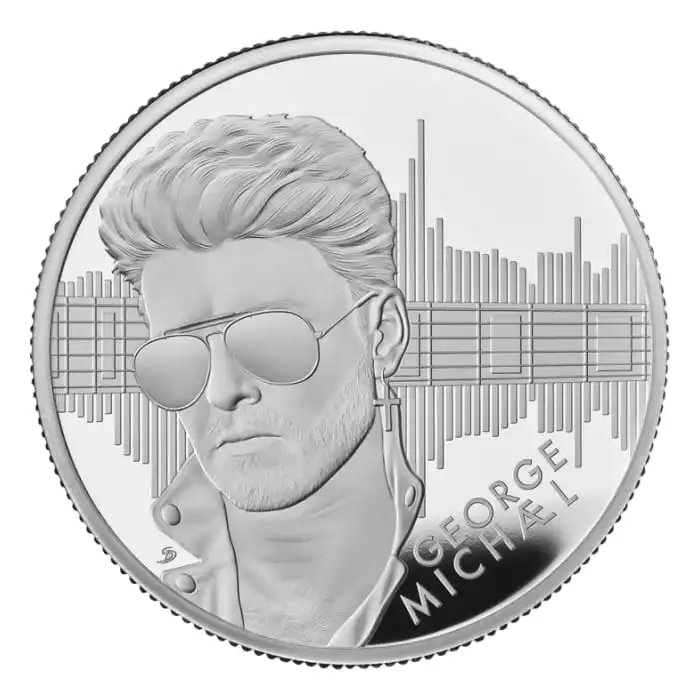 2024 2オンス グレート・ブリテン・ミュージック・レジェンド – ジョージ・マイケル .999銀貨プルーフ貨幣