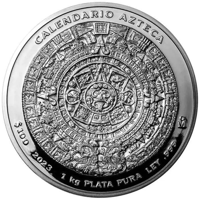 2023年KGメキシコ・アステカ・カレンダー.999銀貨プルーフ貨幣