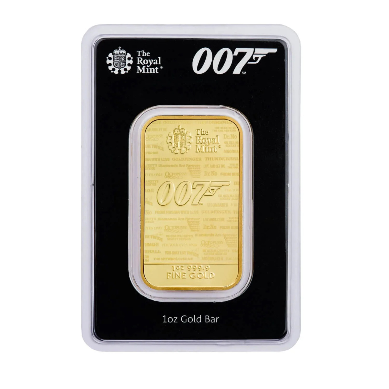 2020 1オンス 英国007ジェームズ・ボンド – No Time To Die .9999ゴールド・バー