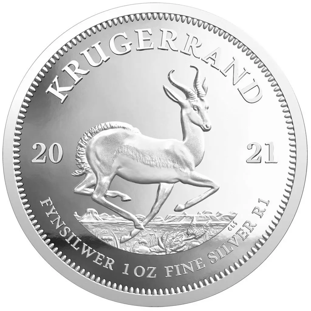 2021年 1オンス 南アフリカ・クルーガーランド 999銀貨 プルーフ貨幣（スポッテッド）