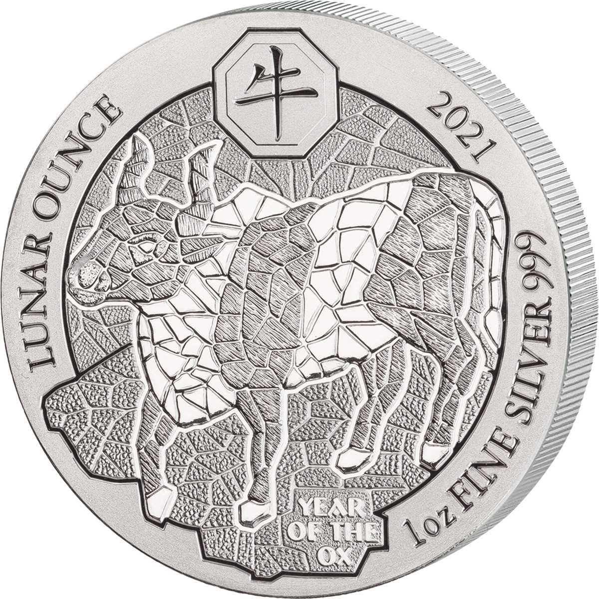 2021年 ルワンダ 1オンス 丑年.999銀貨 BU