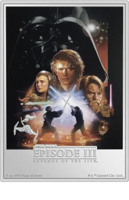 2024 5オンス ニウエ スター・ウォーズ シスの復讐.999銀貨プルーフ貨幣