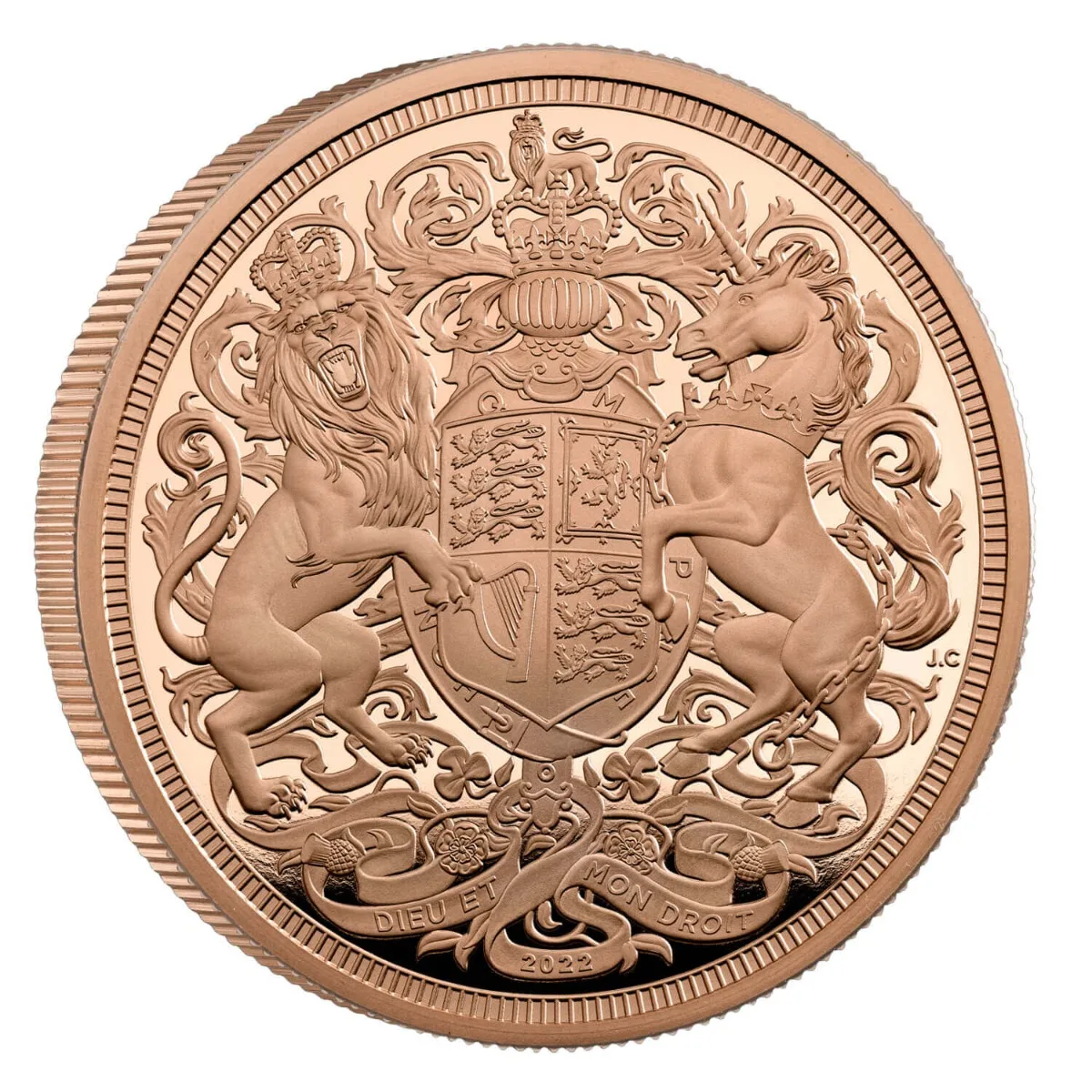 2022 39.94g 英国記念5ソブリン硬貨.9167 BUコイン