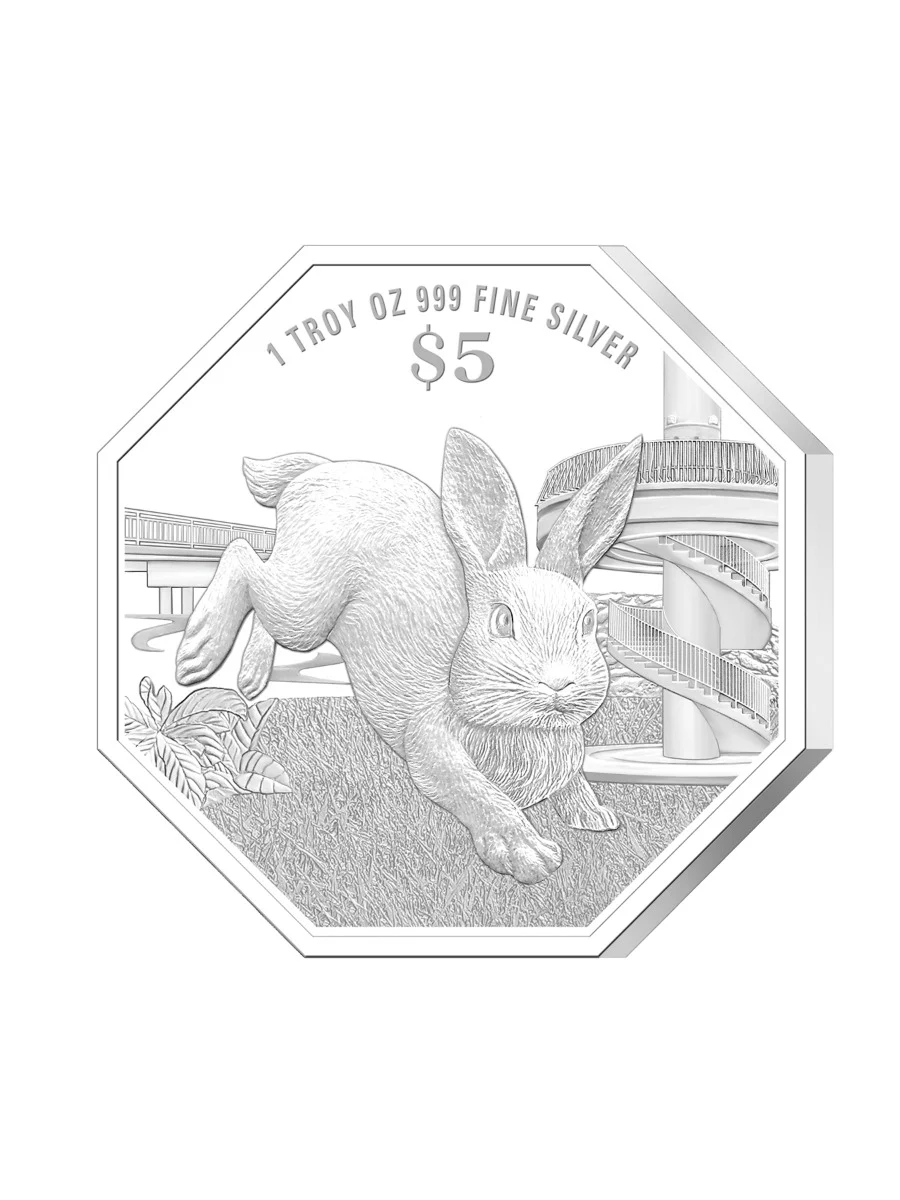 2023年 1オンス シンガポール卯年.999銀貨プルーフ貨幣