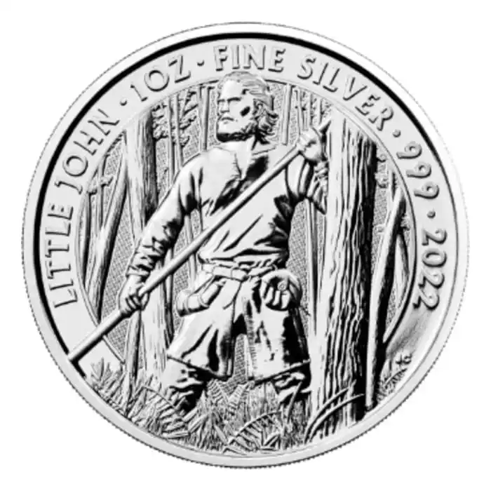 2022 1オンス グレートブリテン神話と伝説-リトル・ジョン .999銀貨 BU（コンディションいろいろ）