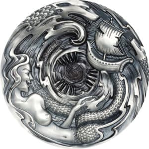 2020年 3オンス パラオ 悪の内なるものシリーズ – スキュラとカリブディス.999銀アンティーク加工プルーフ貨幣
