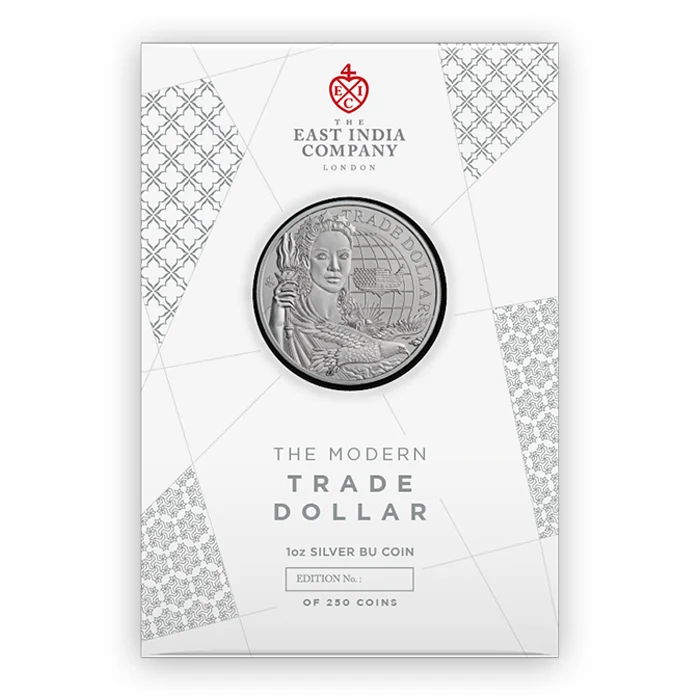 2023 1オンス セントヘレナ モダン アメリカ通商ドル .999銀貨 BUコイン（カード入り）Certificate#2