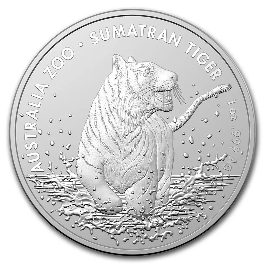 2020年 1オンス オーストラリア動物園シリーズ -スマトラトラ .999銀貨 BU