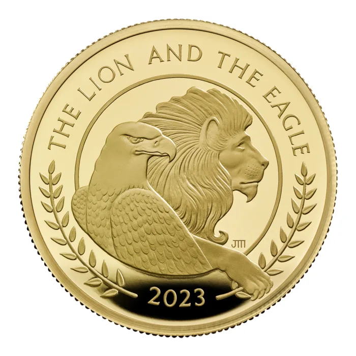 2023 2オンス グレートブリテン英国ライオン＆イーグル.9999金プルーフコイン