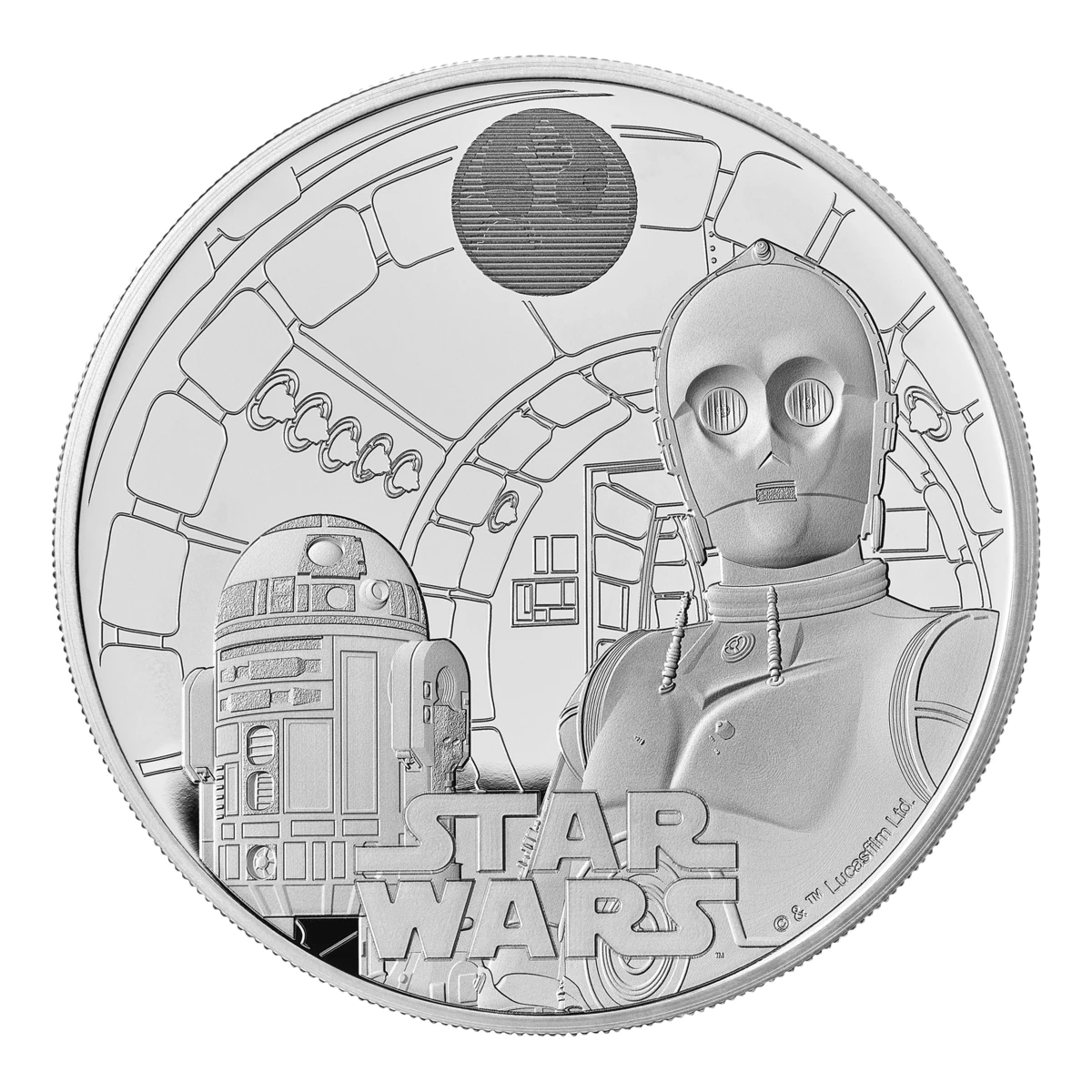 2023 2オンス グレートブリテン スター・ウォーズ – R2D2 & C3PO .999銀貨プルーフ貨幣（LPM限定）