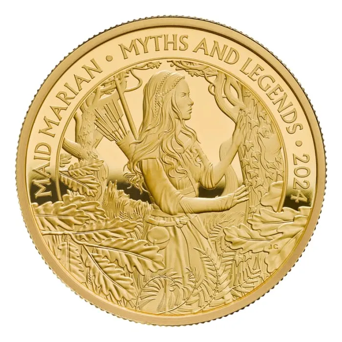 2024 1オンス イギリス神話と伝説 – メイド・マリアン .9999金プルーフ貨幣