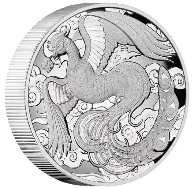 2022 2オンス オーストラリア 中国の神話と伝説 – フェニックス .9999シルバー ハイレリーフ プルーフ貨幣