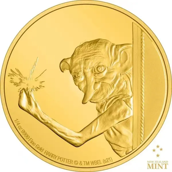 2021 1/4オンス ニウエ・ハリー・ポッター-ハウスエルフのドビー.9999金貨プルーフ貨幣