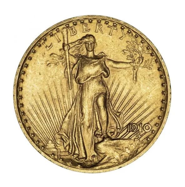 1910年 サン＝ゴーダンス 20ドル ダブルイーグル金貨